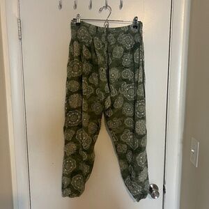 Lotus and Luna green harem pants